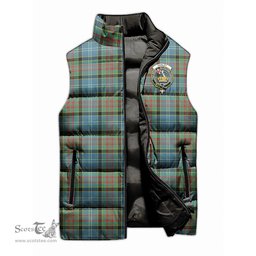 Scottish Paisley Clan Tartan Puffer Vest, Family Crest Plaid Sleeveless Down Jacket Scottish Plaid Tartan Plaid - ScotsTee - scotstee.com