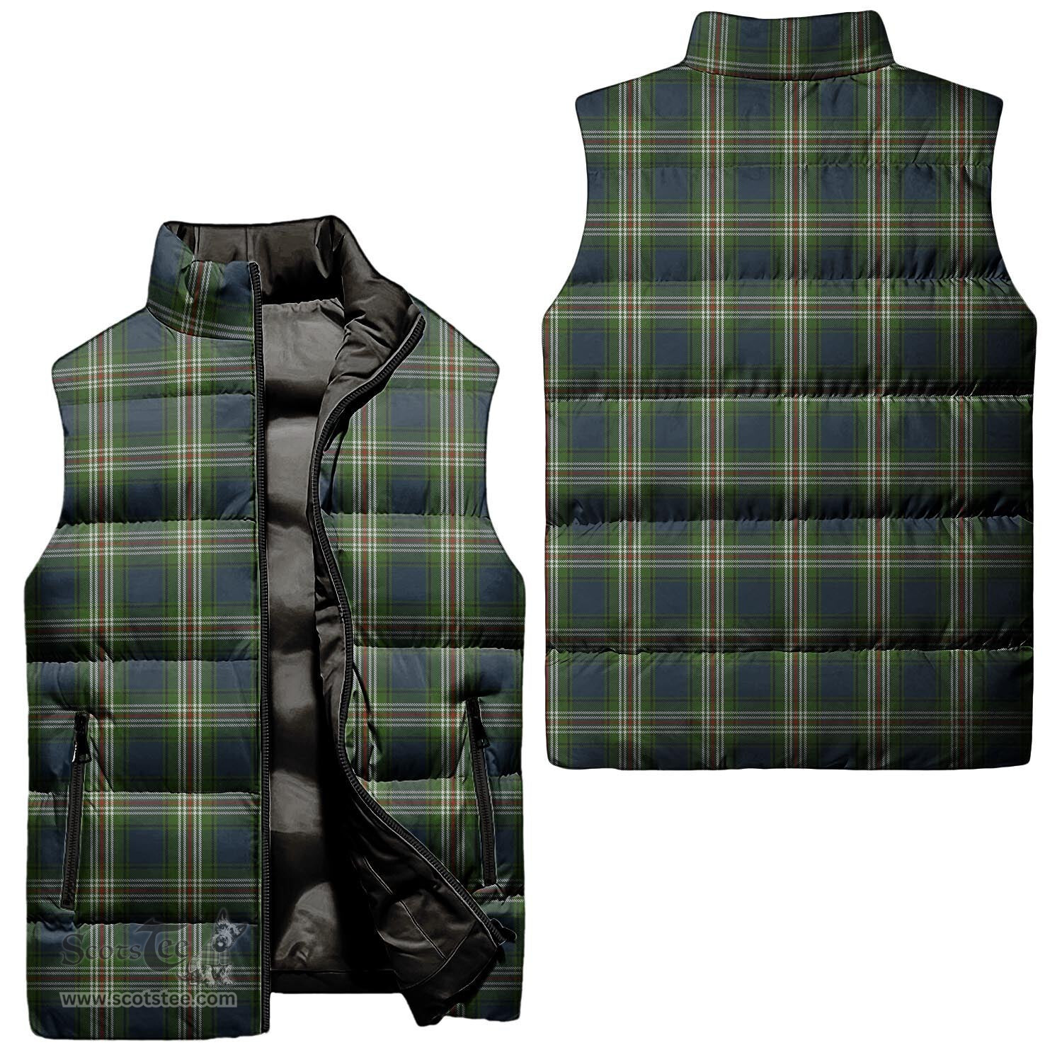 Scottish Todd Tartan Tartan Puffer Vest, Tartan Plaid Sleeveless Down Jacket Scottish Plaid Tartan Plaid - ScotsTee - scotstee.com