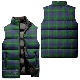 Scottish Oliphant Tartan Tartan Puffer Vest, Tartan Plaid Sleeveless Down Jacket Scottish Plaid Tartan Plaid - ScotsTee - scotstee.com