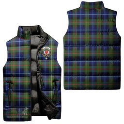Scottish Smith Modern Clan Tartan Puffer Vest, Family Crest Plaid Sleeveless Down Jacket Scottish Plaid Tartan Plaid - ScotsTee - scotstee.com