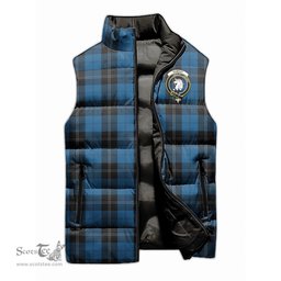 Scottish Ramsay Blue Hunting Clan Tartan Puffer Vest, Family Crest Plaid Sleeveless Down Jacket Scottish Plaid Tartan Plaid - ScotsTee - scotstee.com
