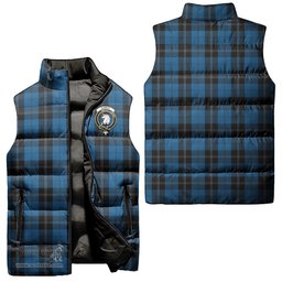 Scottish Ramsay Blue Hunting Clan Tartan Puffer Vest, Family Crest Plaid Sleeveless Down Jacket Scottish Plaid Tartan Plaid - ScotsTee - scotstee.com