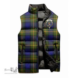 Scottish Muir Clan Tartan Puffer Vest, Family Crest Plaid Sleeveless Down Jacket Scottish Plaid Tartan Plaid - ScotsTee - scotstee.com