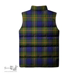 Scottish Muir Clan Tartan Puffer Vest, Family Crest Plaid Sleeveless Down Jacket Scottish Plaid Tartan Plaid - ScotsTee - scotstee.com