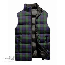 Scottish Nicolson Green Hunting Tartan Tartan Puffer Vest, Tartan Plaid Sleeveless Down Jacket Scottish Plaid Tartan Plaid - ScotsTee - scotstee.com