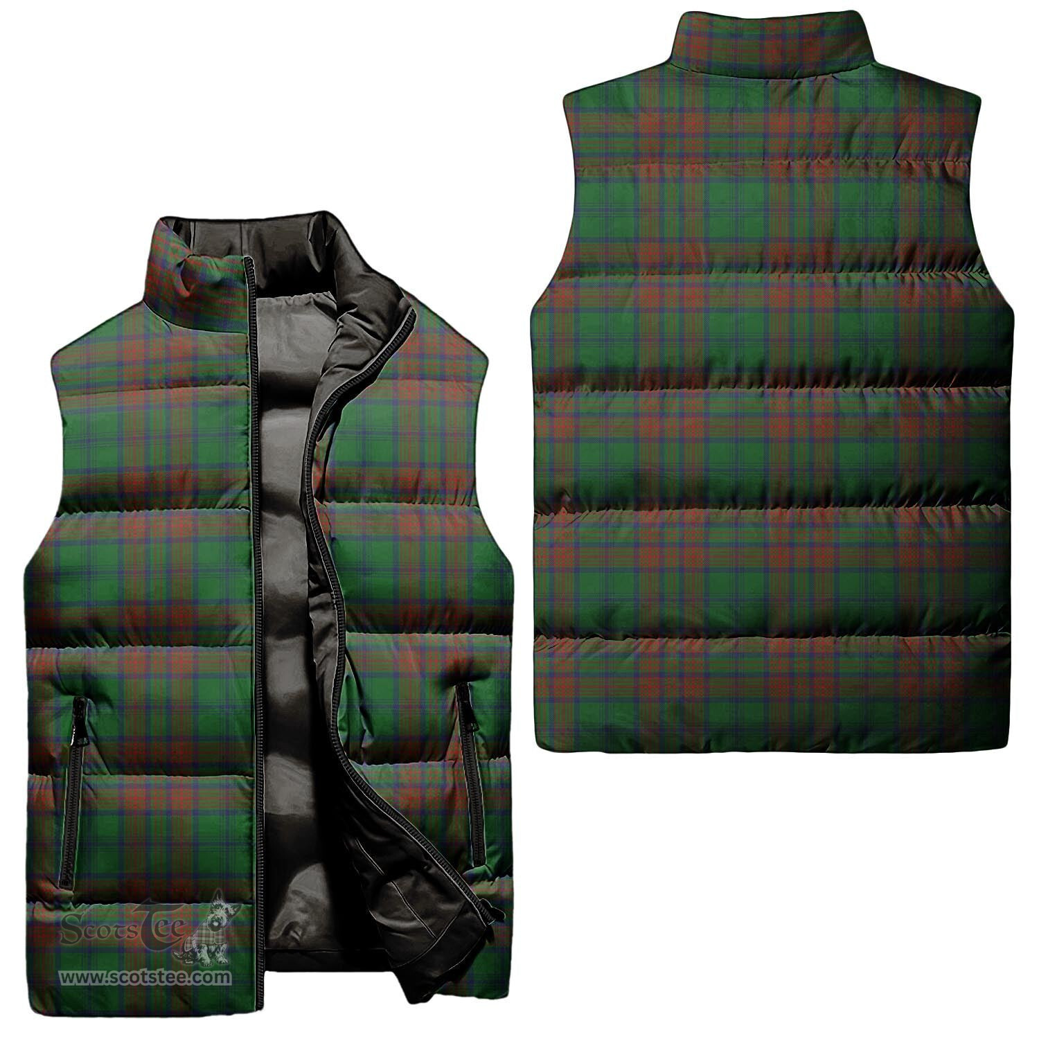 Scottish Matheson Hunting Highland Tartan Tartan Puffer Vest, Tartan Plaid Sleeveless Down Jacket Scottish Plaid Tartan Plaid - ScotsTee - scotstee.com