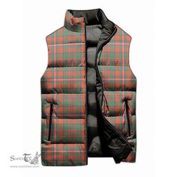 Scottish MacKinnon Ancient Tartan Tartan Puffer Vest, Tartan Plaid Sleeveless Down Jacket Scottish Plaid Tartan Plaid - ScotsTee - scotstee.com