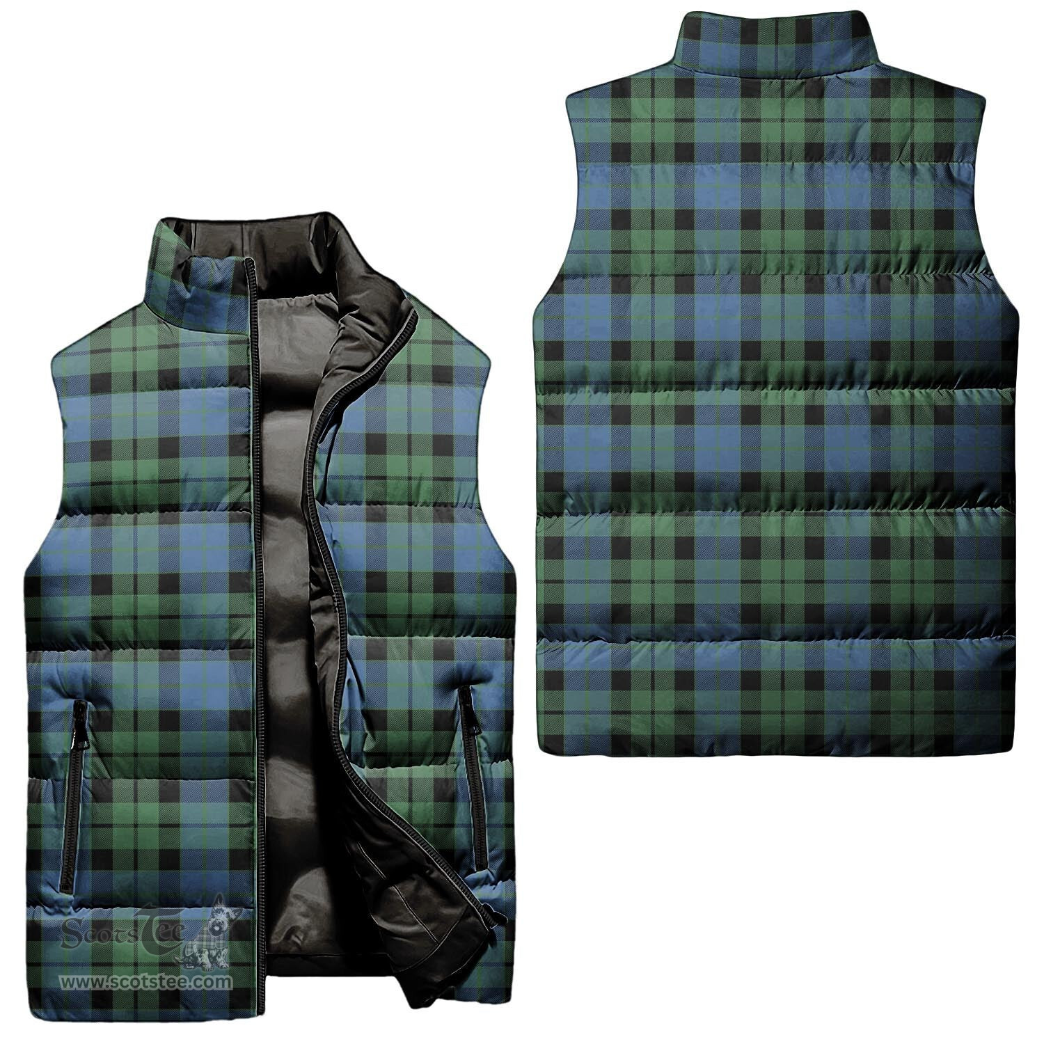 Scottish McCoy Ancient Tartan Tartan Puffer Vest, Tartan Plaid Sleeveless Down Jacket Scottish Plaid Tartan Plaid - ScotsTee - scotstee.com