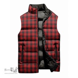 Scottish MacIver Tartan Tartan Puffer Vest, Tartan Plaid Sleeveless Down Jacket Scottish Plaid Tartan Plaid - ScotsTee - scotstee.com