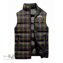 Scottish MacLellan Modern Clan Tartan Puffer Vest, Family Crest Plaid Sleeveless Down Jacket Scottish Plaid Tartan Plaid - ScotsTee - scotstee.com