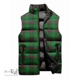 Scottish Primrose Tartan Tartan Puffer Vest, Tartan Plaid Sleeveless Down Jacket Scottish Plaid Tartan Plaid - ScotsTee - scotstee.com