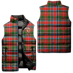 Scottish Stewart Royal Clan Tartan Puffer Vest, Family Crest Plaid Sleeveless Down Jacket Scottish Plaid Tartan Plaid - ScotsTee - scotstee.com