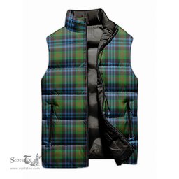 Scottish Newlands of Lauriston Tartan Tartan Puffer Vest, Tartan Plaid Sleeveless Down Jacket Scottish Plaid Tartan Plaid - ScotsTee - scotstee.com