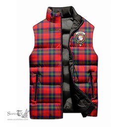 Scottish Ruthven Modern Clan Tartan Puffer Vest, Family Crest Plaid Sleeveless Down Jacket Scottish Plaid Tartan Plaid - ScotsTee - scotstee.com