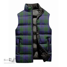 Scottish Strachan Tartan Tartan Puffer Vest, Tartan Plaid Sleeveless Down Jacket Scottish Plaid Tartan Plaid - ScotsTee - scotstee.com