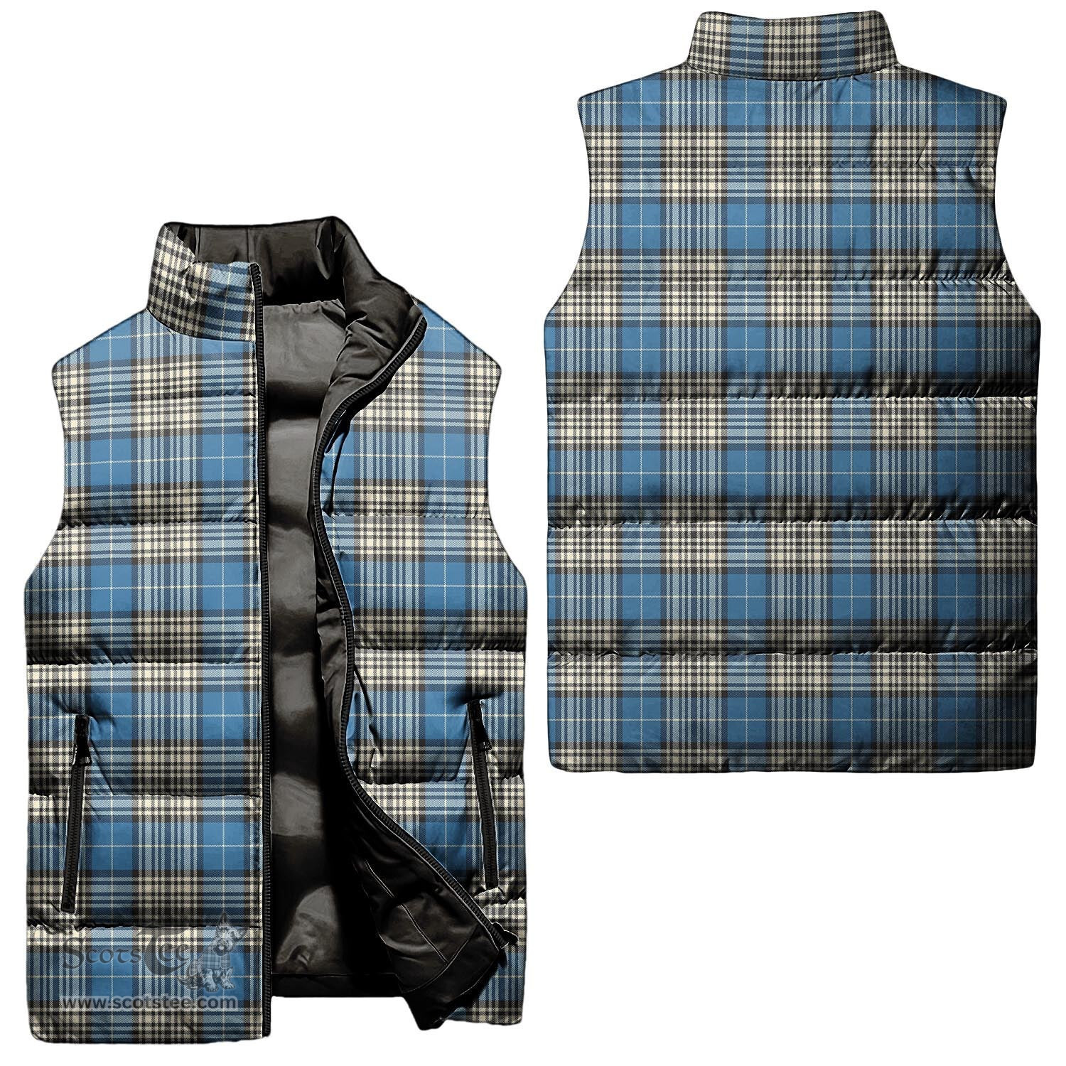 Scottish Napier Ancient Tartan Tartan Puffer Vest, Tartan Plaid Sleeveless Down Jacket Scottish Plaid Tartan Plaid - ScotsTee - scotstee.com