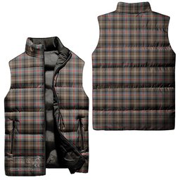 Scottish Sutherland Weathered Tartan Tartan Puffer Vest, Tartan Plaid Sleeveless Down Jacket Scottish Plaid Tartan Plaid - ScotsTee - scotstee.com