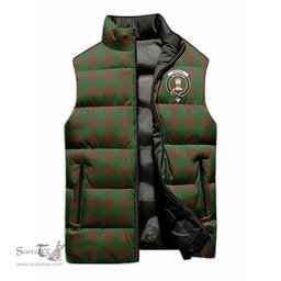 Scottish Menzies Clan Tartan Puffer Vest, Family Crest Plaid Sleeveless Down Jacket Scottish Plaid Tartan Plaid - ScotsTee - scotstee.com