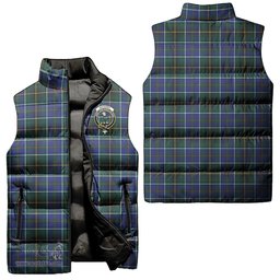 Scottish MacInnes Modern Clan Tartan Puffer Vest, Family Crest Plaid Sleeveless Down Jacket Scottish Plaid Tartan Plaid - ScotsTee - scotstee.com