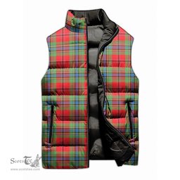 Scottish MacLean of Duart Modern Tartan Tartan Puffer Vest, Tartan Plaid Sleeveless Down Jacket Scottish Plaid Tartan Plaid - ScotsTee - scotstee.com