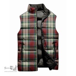 Scottish Rose White Dress Tartan Tartan Puffer Vest, Tartan Plaid Sleeveless Down Jacket Scottish Plaid Tartan Plaid - ScotsTee - scotstee.com