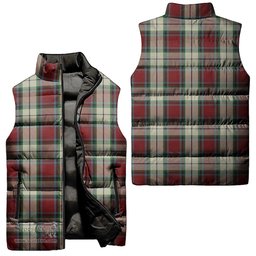 Scottish Rose White Dress Tartan Tartan Puffer Vest, Tartan Plaid Sleeveless Down Jacket Scottish Plaid Tartan Plaid - ScotsTee - scotstee.com