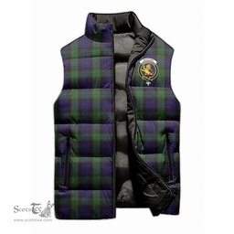 Scottish Nicolson Green Hunting Clan Tartan Puffer Vest, Family Crest Plaid Sleeveless Down Jacket Scottish Plaid Tartan Plaid - ScotsTee - scotstee.com
