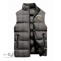 Scottish Stewart Grey Clan Tartan Puffer Vest, Family Crest Plaid Sleeveless Down Jacket Scottish Plaid Tartan Plaid - ScotsTee - scotstee.com