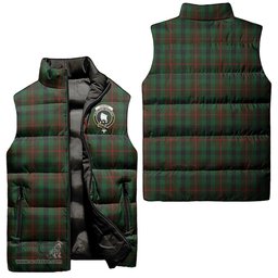 Scottish Tennant Clan Tartan Puffer Vest, Family Crest Plaid Sleeveless Down Jacket Scottish Plaid Tartan Plaid - ScotsTee - scotstee.com