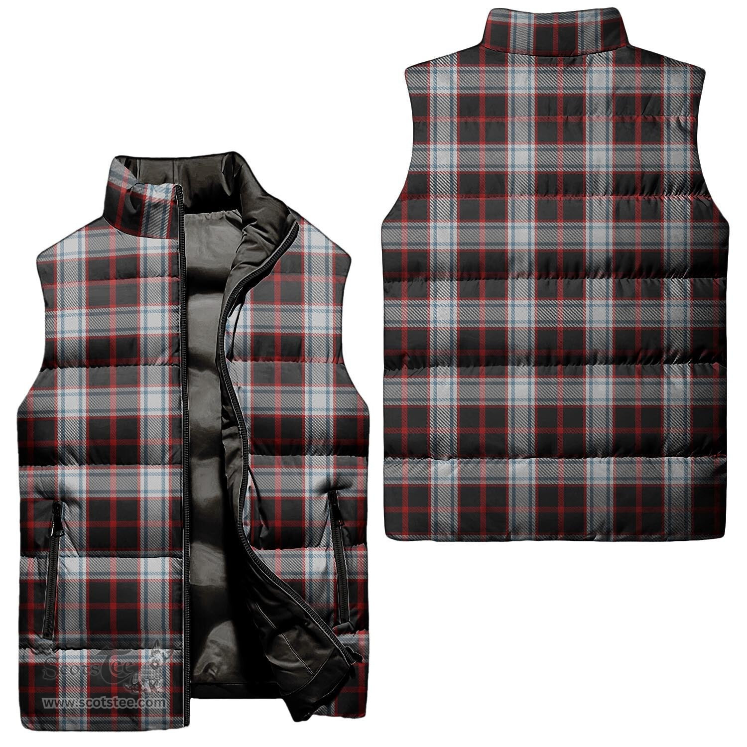 Scottish Merrilees Tartan Tartan Puffer Vest, Tartan Plaid Sleeveless Down Jacket Scottish Plaid Tartan Plaid - ScotsTee - scotstee.com