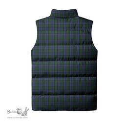 Scottish Sutherland Clan Tartan Puffer Vest, Family Crest Plaid Sleeveless Down Jacket Scottish Plaid Tartan Plaid - ScotsTee - scotstee.com