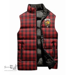 Scottish MacIver Clan Tartan Puffer Vest, Family Crest Plaid Sleeveless Down Jacket Scottish Plaid Tartan Plaid - ScotsTee - scotstee.com
