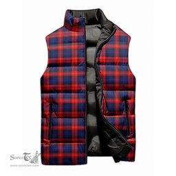 Scottish MacLachlan Modern Tartan Tartan Puffer Vest, Tartan Plaid Sleeveless Down Jacket Scottish Plaid Tartan Plaid - ScotsTee - scotstee.com