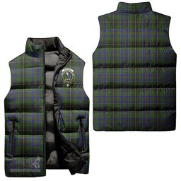 Scottish MacInnes Clan Tartan Puffer Vest, Family Crest Plaid Sleeveless Down Jacket Scottish Plaid Tartan Plaid - ScotsTee - scotstee.com