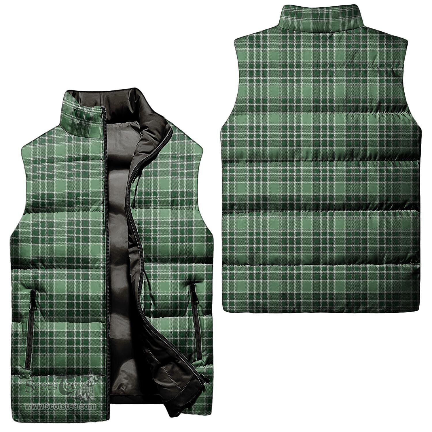 Scottish MacDonald Lord of the Isles Hunting Tartan Tartan Puffer Vest, Tartan Plaid Sleeveless Down Jacket Scottish Plaid Tartan Plaid - ScotsTee - scotstee.com