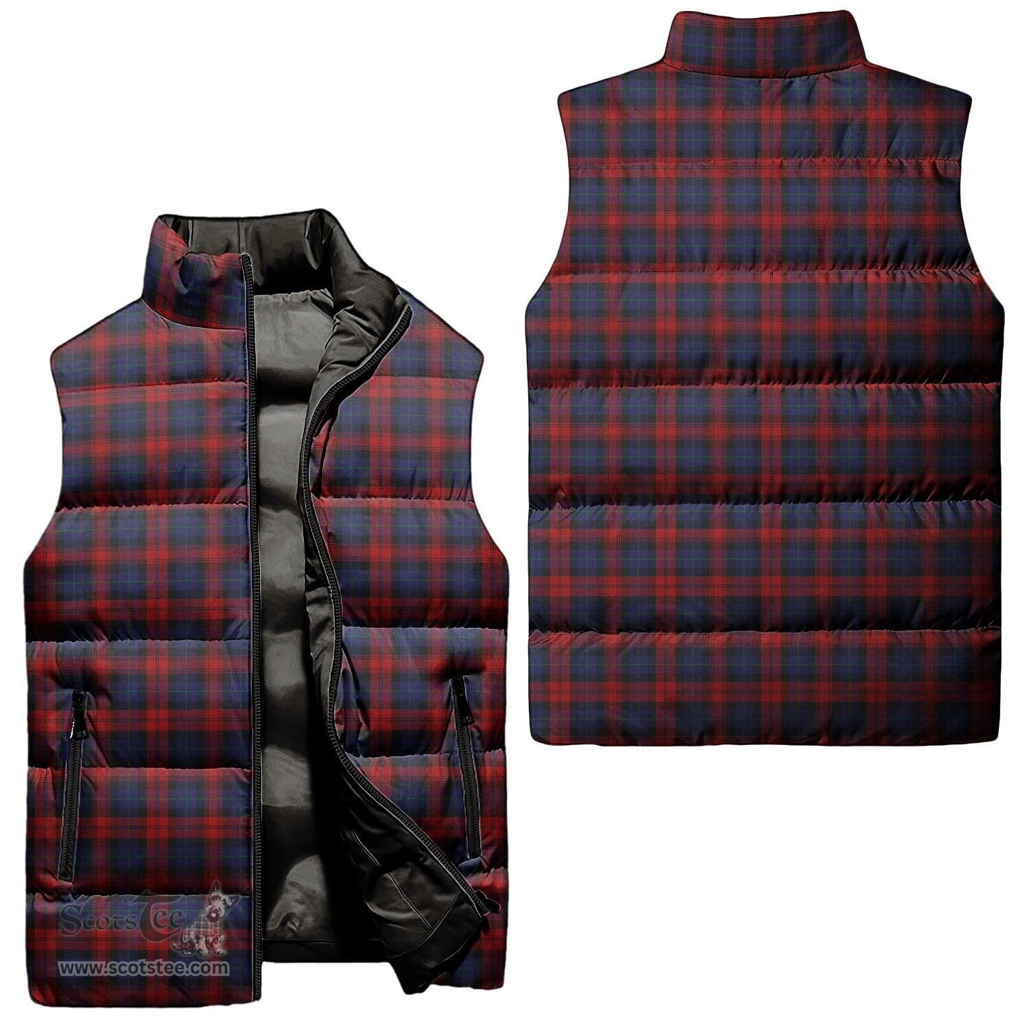 Scottish MacLachlan Tartan Tartan Puffer Vest, Tartan Plaid Sleeveless Down Jacket Scottish Plaid Tartan Plaid - ScotsTee - scotstee.com