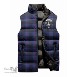 Scottish MacKay Blue Modern Clan Tartan Puffer Vest, Family Crest Plaid Sleeveless Down Jacket Scottish Plaid Tartan Plaid - ScotsTee - scotstee.com