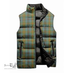Scottish O'Brien Tartan Tartan Puffer Vest, Tartan Plaid Sleeveless Down Jacket Scottish Plaid Tartan Plaid - ScotsTee - scotstee.com