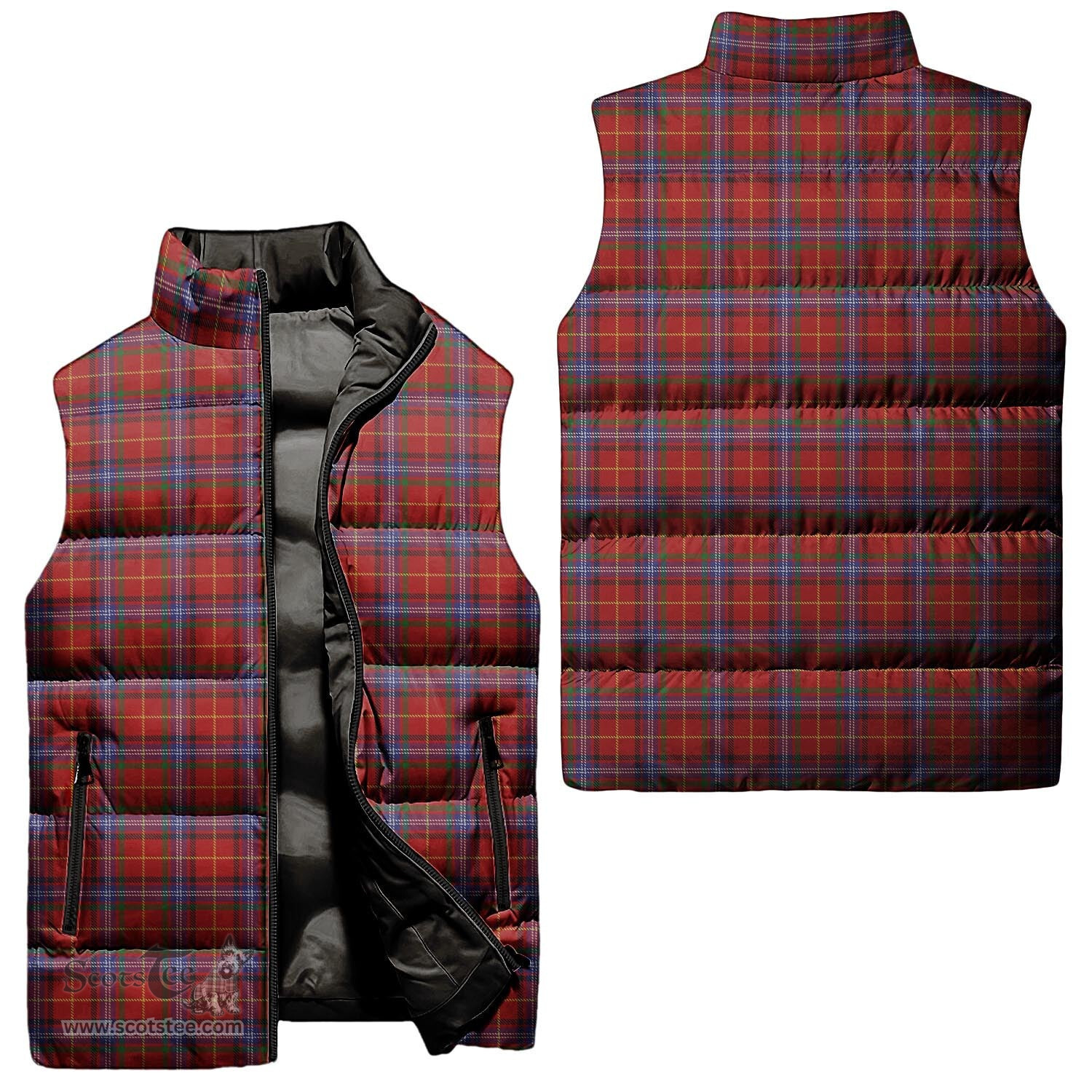 Scottish Maynard Tartan Tartan Puffer Vest, Tartan Plaid Sleeveless Down Jacket Scottish Plaid Tartan Plaid - ScotsTee - scotstee.com