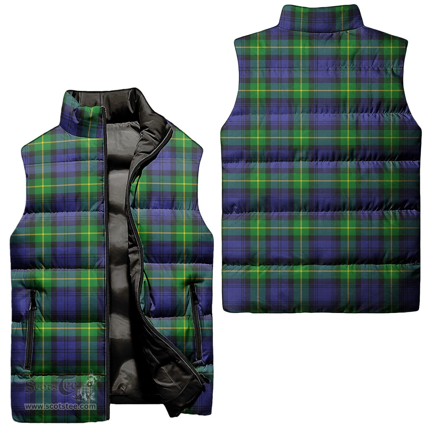 Scottish Meldrum Tartan Tartan Puffer Vest, Tartan Plaid Sleeveless Down Jacket Scottish Plaid Tartan Plaid - ScotsTee - scotstee.com