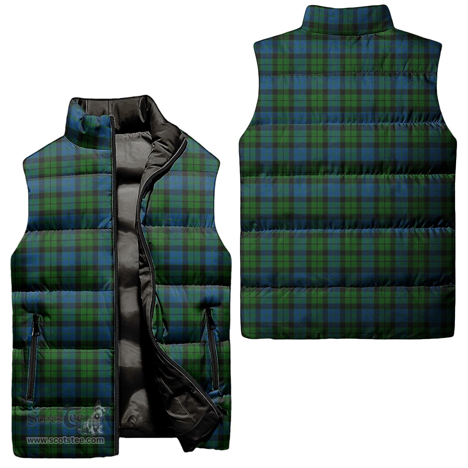 Scottish McCoy Tartan Tartan Puffer Vest, Tartan Plaid Sleeveless Down Jacket Scottish Plaid Tartan Plaid - ScotsTee - scotstee.com