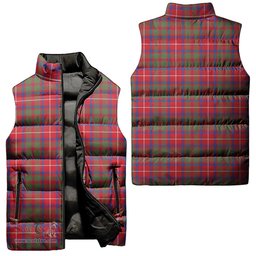 Scottish Shaw Red Modern Tartan Tartan Puffer Vest, Tartan Plaid Sleeveless Down Jacket Scottish Plaid Tartan Plaid - ScotsTee - scotstee.com
