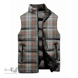 Scottish MacBain Dress Tartan Tartan Puffer Vest, Tartan Plaid Sleeveless Down Jacket Scottish Plaid Tartan Plaid - ScotsTee - scotstee.com