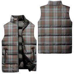Scottish MacBain Dress Tartan Tartan Puffer Vest, Tartan Plaid Sleeveless Down Jacket Scottish Plaid Tartan Plaid - ScotsTee - scotstee.com