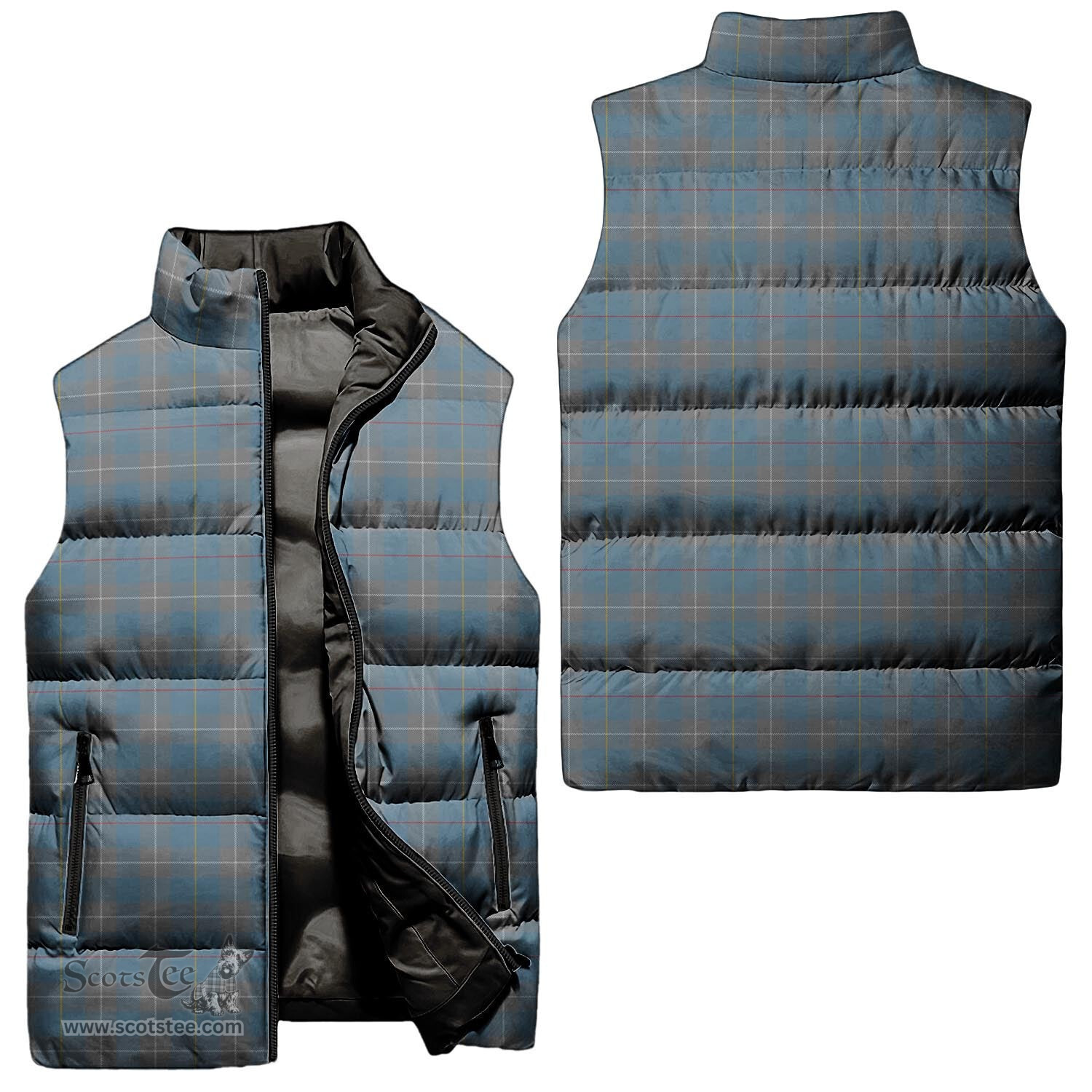 Scottish McKerrell of Hillhouse Dress Tartan Tartan Puffer Vest, Tartan Plaid Sleeveless Down Jacket Scottish Plaid Tartan Plaid - ScotsTee - scotstee.com