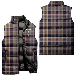 Scottish Stewart Navy Clan Tartan Puffer Vest, Family Crest Plaid Sleeveless Down Jacket Scottish Plaid Tartan Plaid - ScotsTee - scotstee.com