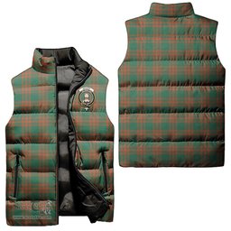 Scottish Menzies Green Ancient Clan Tartan Puffer Vest, Family Crest Plaid Sleeveless Down Jacket Scottish Plaid Tartan Plaid - ScotsTee - scotstee.com