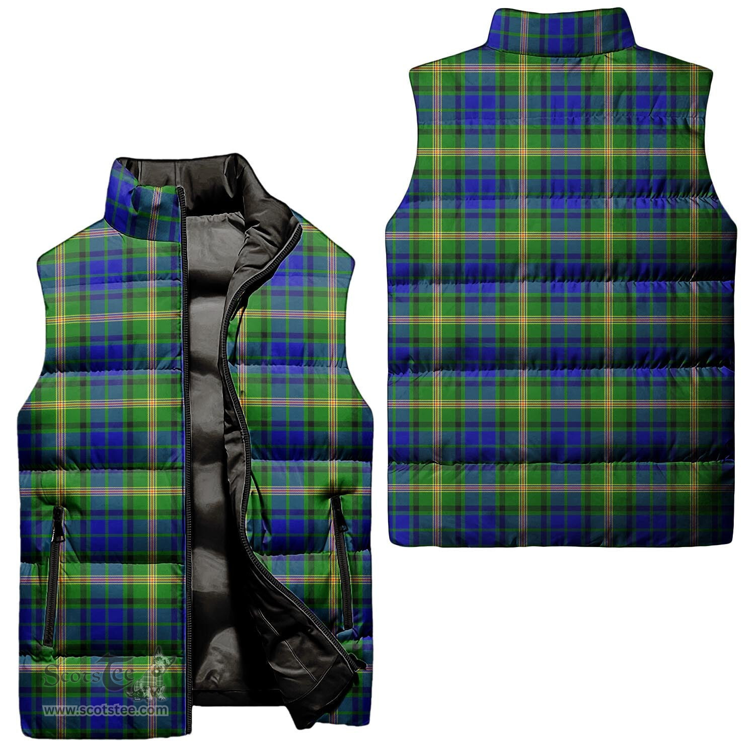 Scottish Maitland Tartan Tartan Puffer Vest, Tartan Plaid Sleeveless Down Jacket Scottish Plaid Tartan Plaid - ScotsTee - scotstee.com