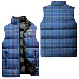 Scottish Mercer Modern Clan Tartan Puffer Vest, Family Crest Plaid Sleeveless Down Jacket Scottish Plaid Tartan Plaid - ScotsTee - scotstee.com