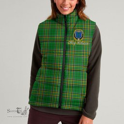 Scottish House of MACCOTTER Coat of Arms Family Crest Ireland Padded Vest Jacket Irish National Tartan Irish County Vest Jacket